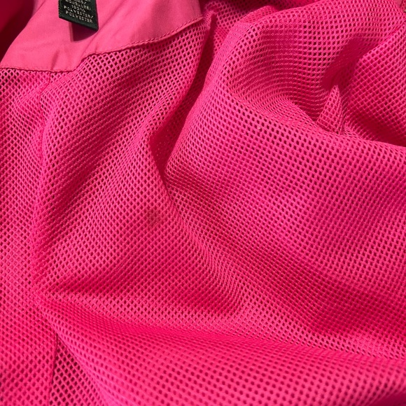 Petite Ralph Lauren Bright Pink Silver Hardware Utility Rain Jacket - Picture 9 of 9